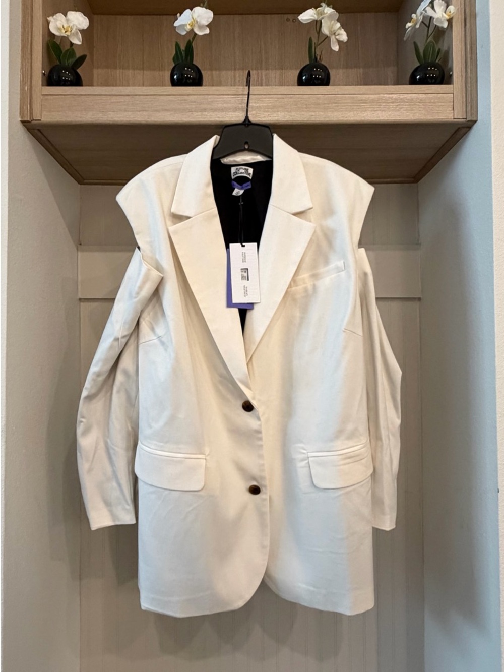 Women's White Tailored Blazer Coat - Unbranded - Picture 1 of 9